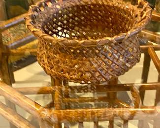 Wicker woven basket 