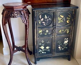 Antique Asian cabinet, antique stand 