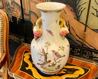 Antique Asian vase , antique small table 