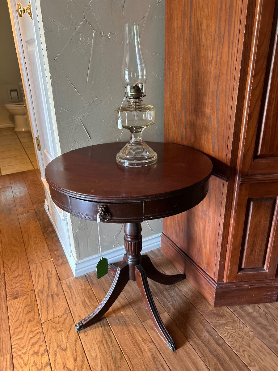 antique drum table