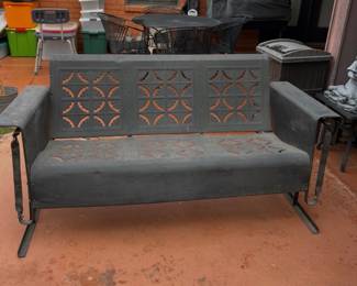 vintage MCM patio glider