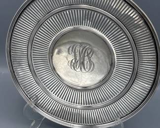 Sterling Silver Monogrammed Reticulated Plate