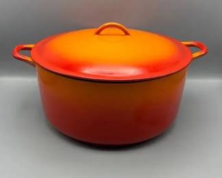 Descoware Flame Orange Cast Iron Dutch Oven