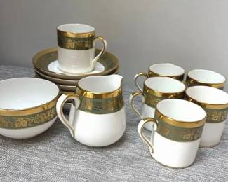 Crown Staffordshire Demitasee Set  Pattern Landsdowne