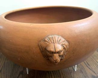 Italian TerraCotta Lion Planter