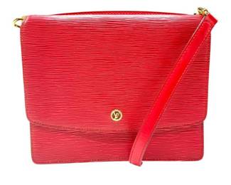 Louis Vuitton Red Epi Leather Pochette Twin GM Crossbody Bag