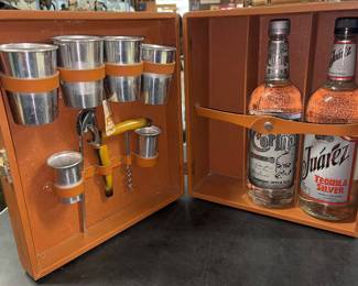 Very cool mid-century travel bar