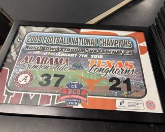 Collection of Alabama football items