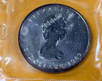 1 ounce pure silver Canadian coin