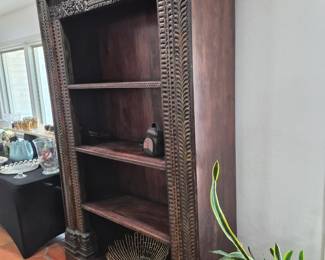 Carved bookcase very large