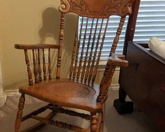 Vintage wood rocking chair