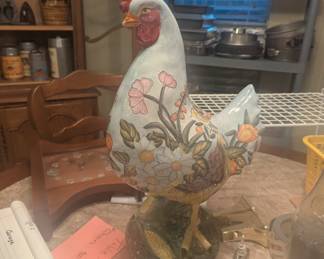 Colorful ceramic rooster