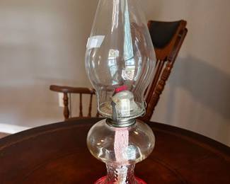 Vintage Oil Lamp  Great condition 16” tall
