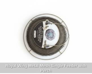Royal Wing Metal Mesh Single Feeder with Perch