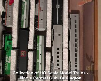 Collection of HO Scale Model Trains  Illinois Central Gulf, Burlington, Milwaukee Road fifth image