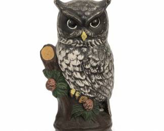 Vintage Ceramic Owl Figurine  Byron Mold