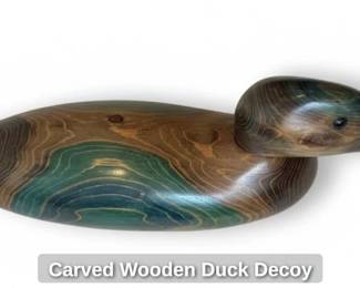 Carved Wooden Duck Decoy