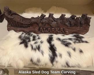 Alaska Sled Dog Team Carving