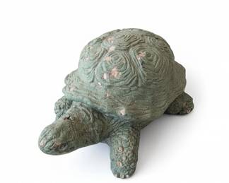 Vintage Concrete Turtle Garden Statue
