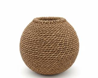 Woven Rope Sphere Vase