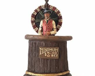 Mikel Garman Roulette Dealer Sculpture