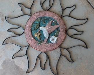 Regal Art  Gift Sunburst Wall Decor with Hummingbird