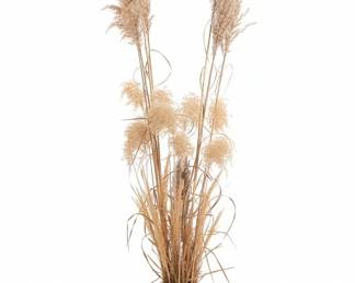 Large Dried Pampas Grass Arrangement in Ceramic Vase