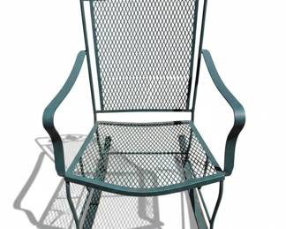 Vintage Woodard Wrought Iron Floral Rocking Chair