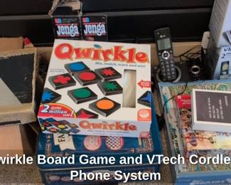 Qwirkle Board Game and VTech Cordless Phone System