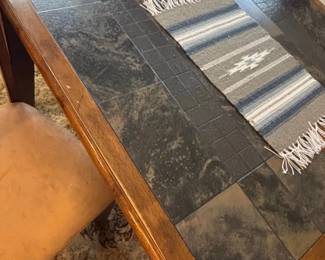 Square Tiled Top Dining Table with Four Chairs second image