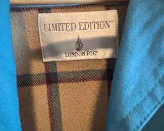 London Fog Womens Red Trench Coat and Teal Trench Coat with Scarf fourth image