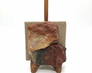 Decorative Petrified Wood Display Stand