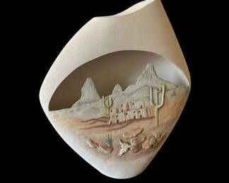 Southwestern Pueblo Diorama Table Lamp