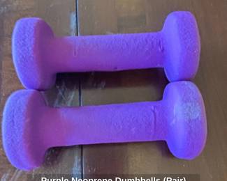 Purple Neoprene Dumbbells Pair