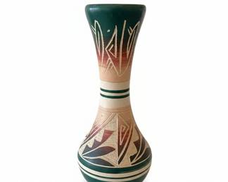 Navajo Style Etched Pottery Vase