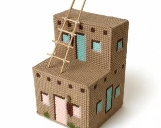 Herrschners Plastic Canvas House and Basket Set