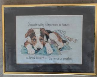 CrossStitch Housebreaking Jack Russell Terrier Art