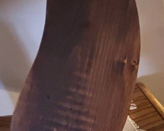 Western Scene Carved Wooden Display Stand second image