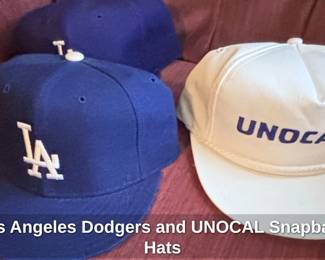 Los Angeles Dodgers and UNOCAL Snapback Hats