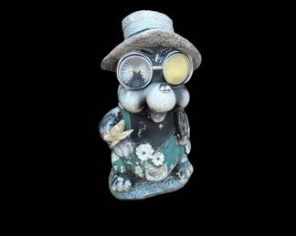 Steampunk Garden Gnome Figurine with Butterfly