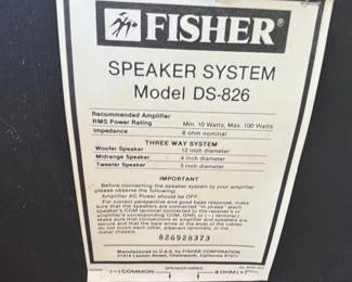 Fisher DS Speaker System third image