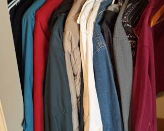 London Fog Womens Red Trench Coat and Teal Trench Coat with Scarf