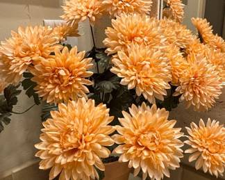 Artificial Chrysanthemum Arrangement in Terracotta Pot
