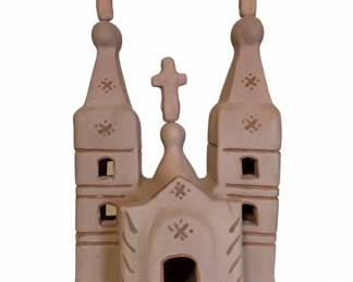 Mexican Terracotta Church Figurine
