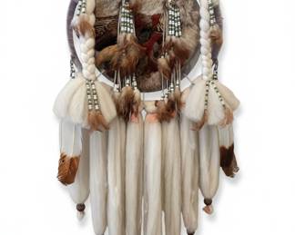 Native American Style Dreamcatcher with Feathers and Beads
