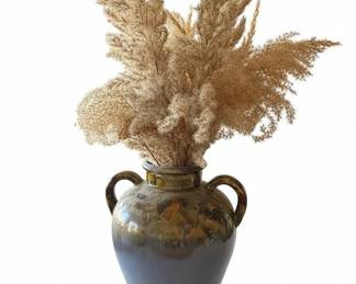 Glazed Ceramic Urn with Handles