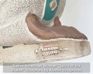 Native American Woman Spirit of the Plains Sculpture by Austin Sculptures Acoma Series third image