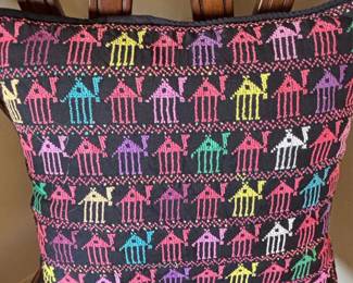 Embroidered Camel Motif Pillow Cover