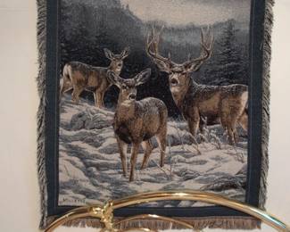 Millete Deer Tapestry Throw Blanket