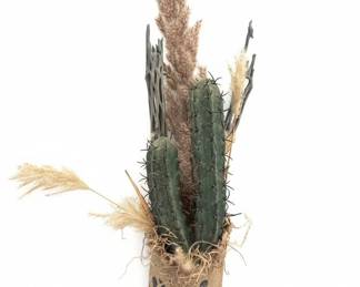 Southwestern Style Faux Cactus and Dried Floral Wall Arrangement second image